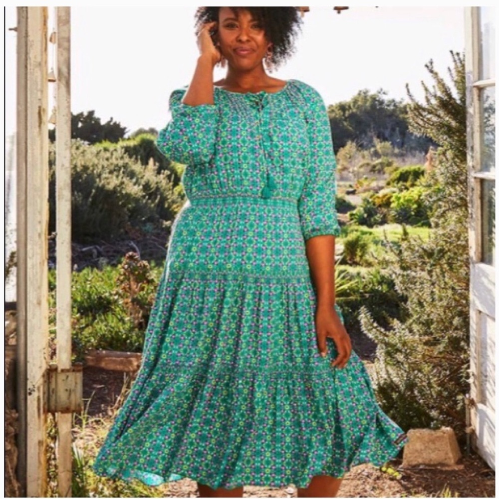 Matilda Jane Age of Aquarius green midi dress Size Small